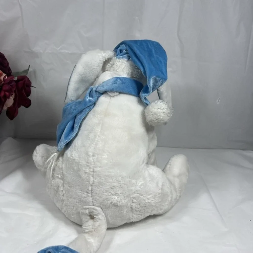 Disney Store Snowflake Pals Eeyore White Blue Scarf Hat 12